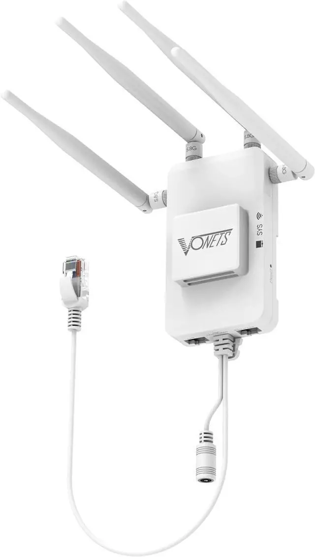 Alt view image 2 of 6 - Industrial Grade 1800Mbps WiFi to Ethernet Adapter, 5.8G Single Band Universal Wireless Bridge for Printer, Smart TV, Blu-Ray Player, PlayStation, Xbox, Connect a Wired Device to Wi-Fi VAR1800-H