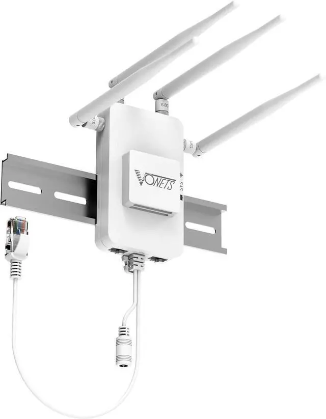 Alt view image 3 of 6 - Industrial Grade 1800Mbps WiFi to Ethernet Adapter, 5.8G Single Band Universal Wireless Bridge for Printer, Smart TV, Blu-Ray Player, PlayStation, Xbox, Connect a Wired Device to Wi-Fi VAR1800-H