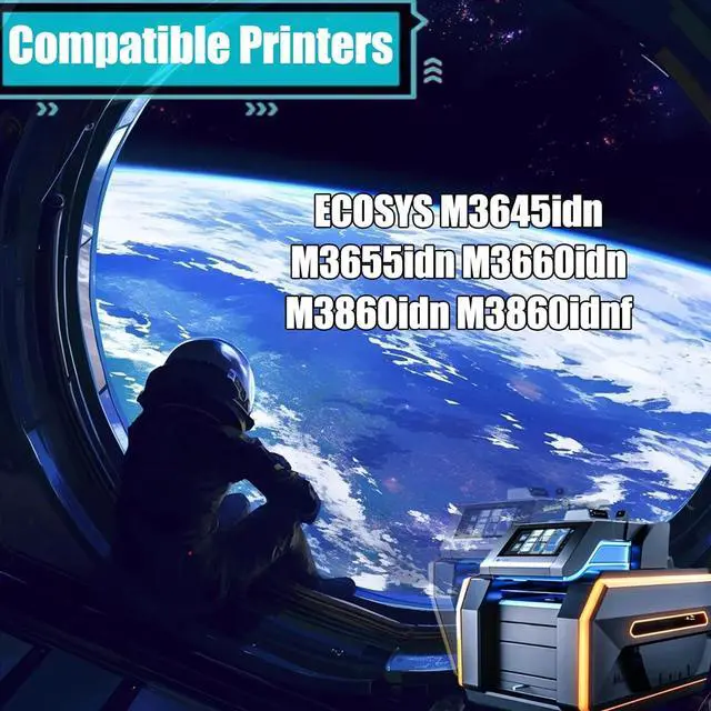 Alt view image 2 of 7 - Replacement Parts Developer Unit 302LV93082 Compatible with Kyocera ECOSYS M3645idn M3655idn M3660idn M3860idn M3860idnf Printers, Contains Chip and Clear Printing (2-Pack Black)