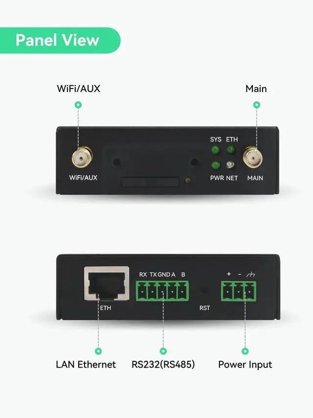 Alt view image 2 of 7 - LINOVISION Industrial Global 4G LTE Cellular Router with Pre-Loaded Data Plan - 60GB 365 Days, Virtual SIM Router Supports Plug-n-Play, RS232/RS485, MQTT, Global Coverage and Pay as You Go