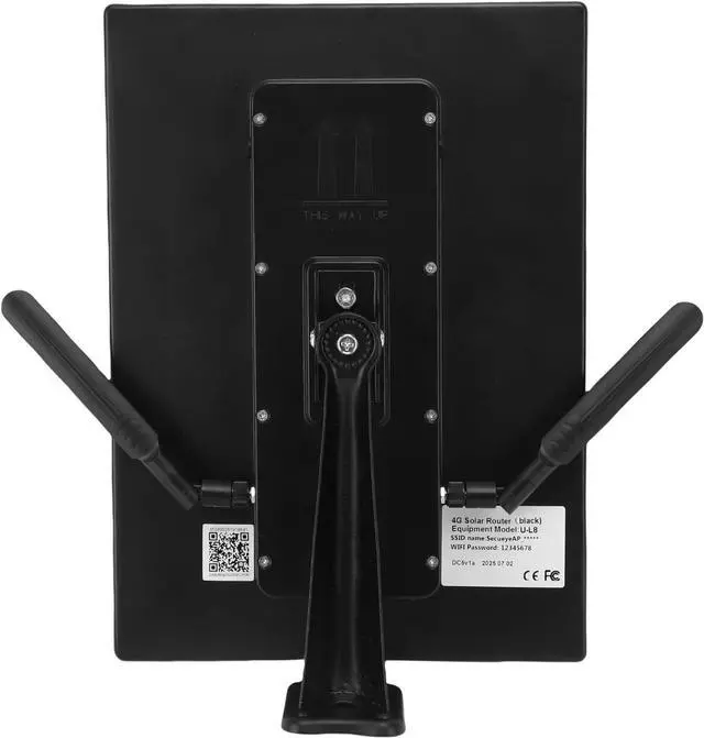 Alt view image 7 of 7 - CCYLEZ 15W Solar Powered 4G LTE Router, IP66 Water Proof WiFi Extender, with 50M Range, SIM Card Slot & Signal Booster, for Outdoor Camping RV Farm, Supports 5 Devices