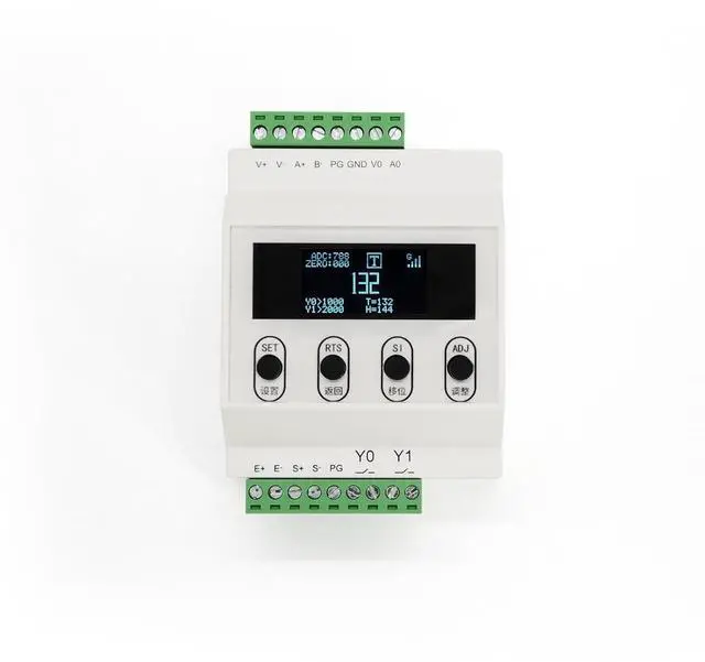 Alt view image 2 of 7 - Load Cell with Amplifier Readout Display Sensor Transmitter Test Compression Force Weight Pressure Modifiable Display Unit English Interface Output RS-485 0-5V 0-10V 4-20mA (0-1000KG with Amplifier)