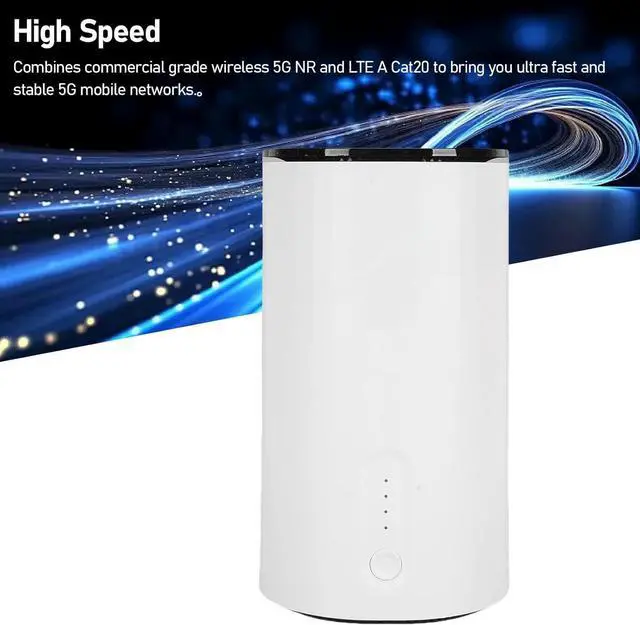 Alt view image 4 of 7 - 5G CPE Router, 2.4G 5G Dual Band Cordless 5G Router with 2 SIM Card Slots, Support 50 Users, Portable 5G NR NSA SA Cordless Internet Router for Home Office (US Plug)