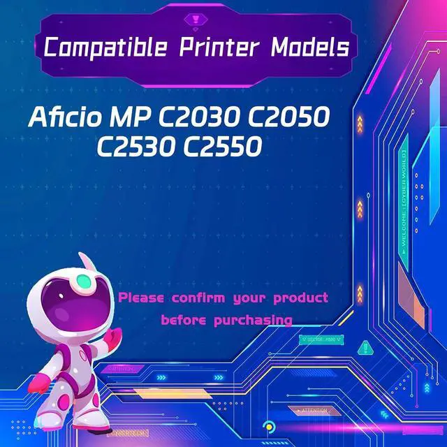 Alt view image 2 of 7 - D8092000 Developer Unit is Compatible for Ricoh Aficio MP C2030 C2050 C2530 C2550 Printers, High Yield 70000 Pages, with Chip for Long-Lasting Durability (1 Pack Yellow)
