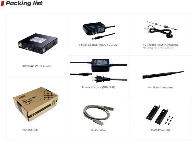 Alt view image 6 of 6 - H8959 Industrial Cellular CAT4 Wi-Fi Router for IoT Applications with FCC, IC, PTCRB, AT&T, Verizon, Tmobile Carrier approvals.