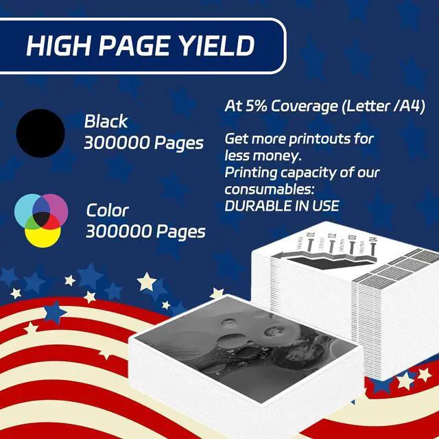 Alt view image 3 of 7 - Compatible for Lexmark 41X1598 Developer Unit Work for Lexmark CS921de CS923de CX920de CX921de CX922de CX923dte Printers, with Chip, High Yield 300000 Pages, Clear Printing (2 Pack Black)