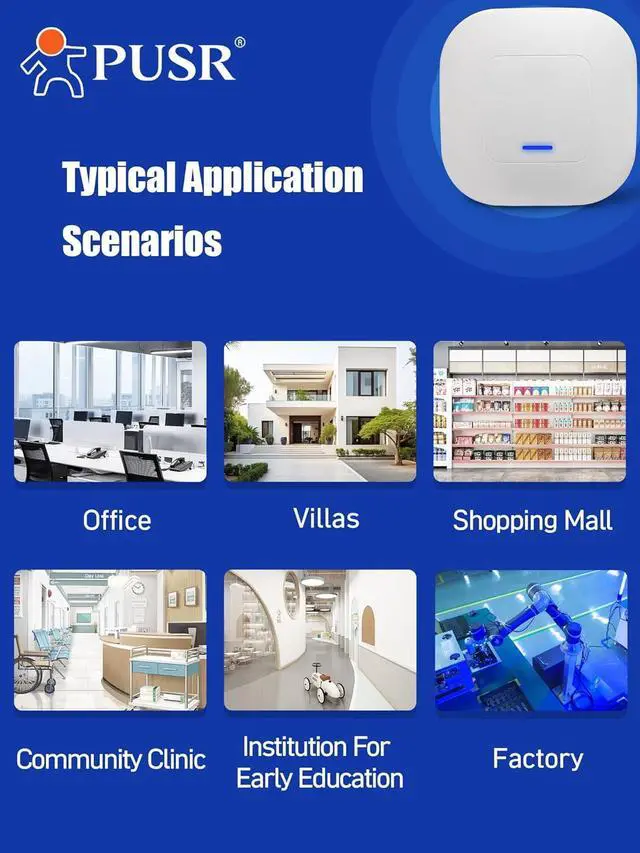Alt view image 3 of 6 - WiFi 6 Ceiling AP Dual Band Wireless Access Point AX3000 Multiple Modes Router, AP and Repeater Support 802.3at PoE Up to 256 End Users USR-AP310i