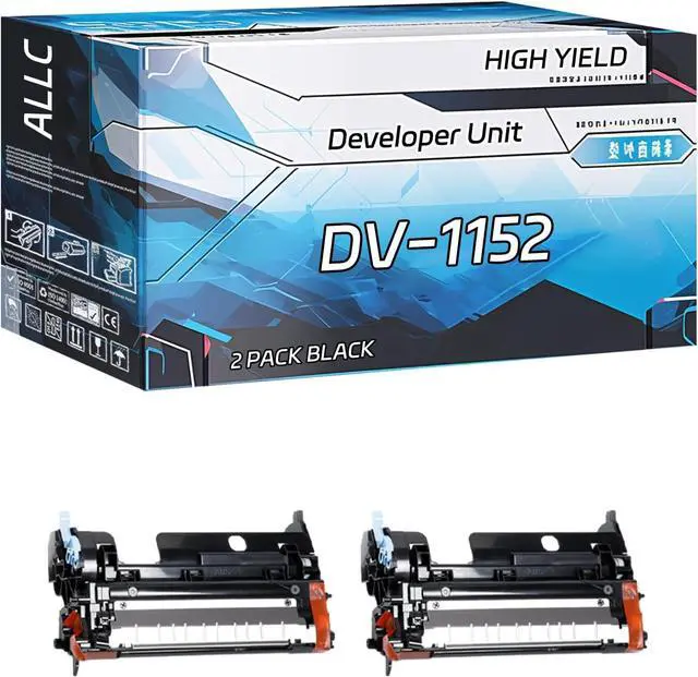Main image of ALLC Compatible for Kyocera DV-1152 Developer Unit Work for Kyocera ECOSYS M2040dn M2540dw M2635dw M2640idw P2040dw P2235dw Printers, with Chip, High Yield 100000 Pages, Clear Printing (2-Pack Black)
