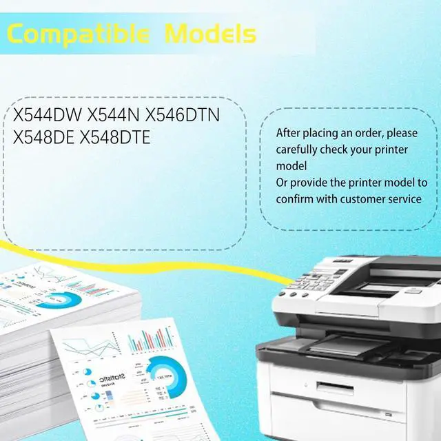 Alt view image 2 of 6 - C540X31G Developer Unit Compatible for Lexmark X544DW X544N X546DTN X548DE X548DTE Printers, High Production Replacement (1 Pack Cyan)