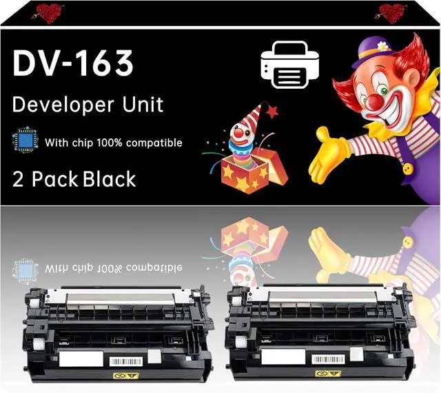 Main image of DV-163 Developer Unit Compatible with Kyocera ECOSYS Mita FS-1120D FS-1120DN FS-P2035d Printers, Enhanced Durability, Ideal for High-Volume Printing (2-Pack Black)