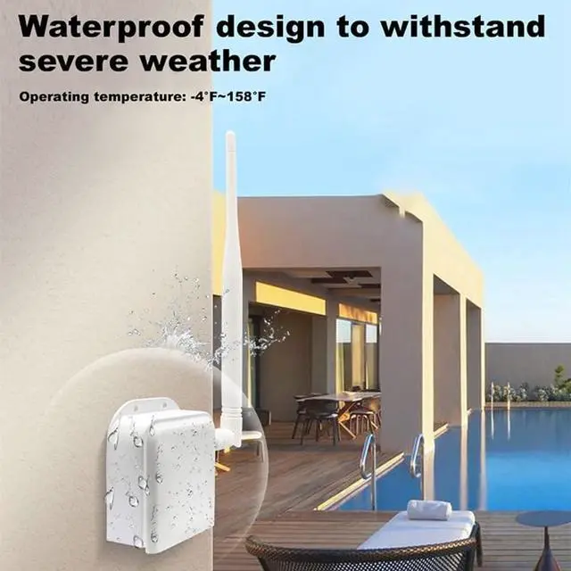 Alt view image 3 of 7 - Wireless Bridge Point-to-Point Long Range Wireless Access with High-Gain Antenna, 2.4G WiFi Bridge Repeater US Plug