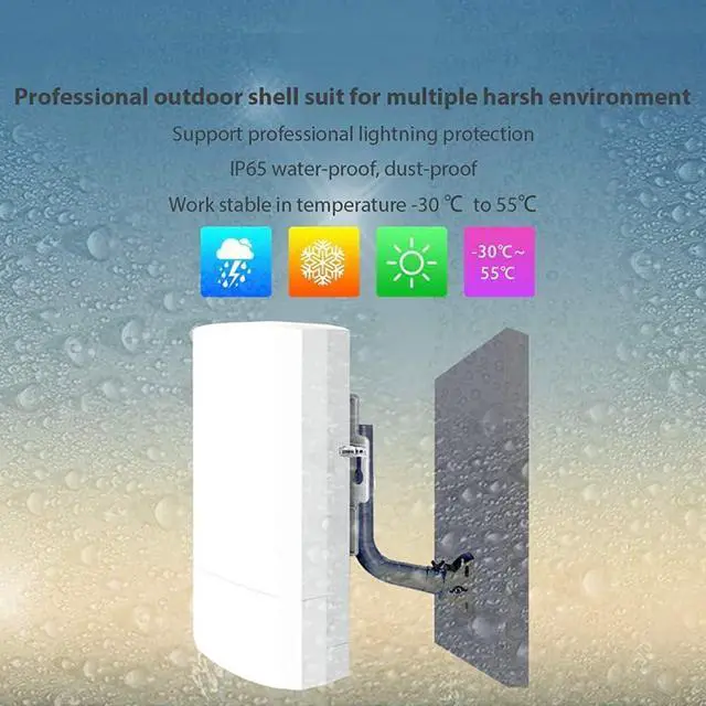 Alt view image 7 of 7 - Wireless Bridge kit 2-Pack, 2KM, 5.8GHz 900Mbps, Outdoor CPE PTP PTMP, IP65 Water-Proof, one-Key Pair, Auver Technology