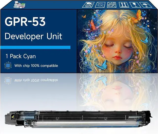 Main image of GPR-53 Developer Unit Compatible with Canon imageRUNNER Advance C3530i C3530i II C3530i III DX Printers (1 Pack Cyan)