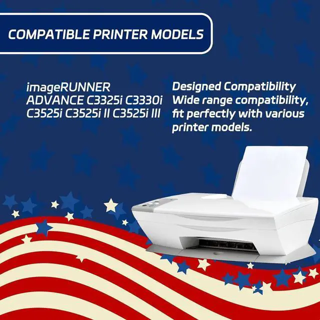 Alt view image 2 of 7 - Compatible for Canon GPR-53 Developer Unit Work for Canon imageRUNNER Advance C3325i C3330i C3525i C3525i II C3525i III Printers, with Chip, High Yield 240000 Pages, Clear Printing (1 Pack Yellow)