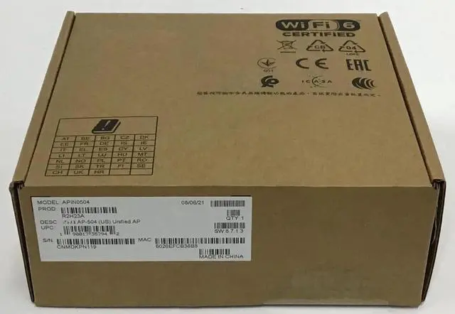 Main image of AP-504 R2H23A Dual-Band Wi-Fi 6 (802.11ax) Wireless Access Point, 1.77 Gbps, Unified, Bluetooth (New Sealed)