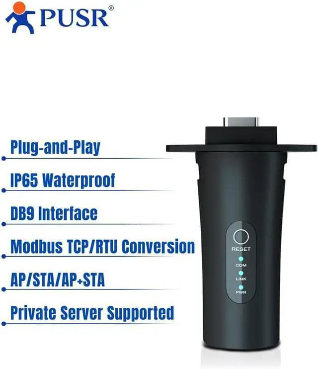 Alt view image 6 of 6 - WiFi Solar Data Stick Plug-and-Play, IP65 Waterproof, Private Server Supported Rich protocols: TCP/UDP/HTTP WiFi Stick Logger Solar Inverter Stick USR-S100-WA12