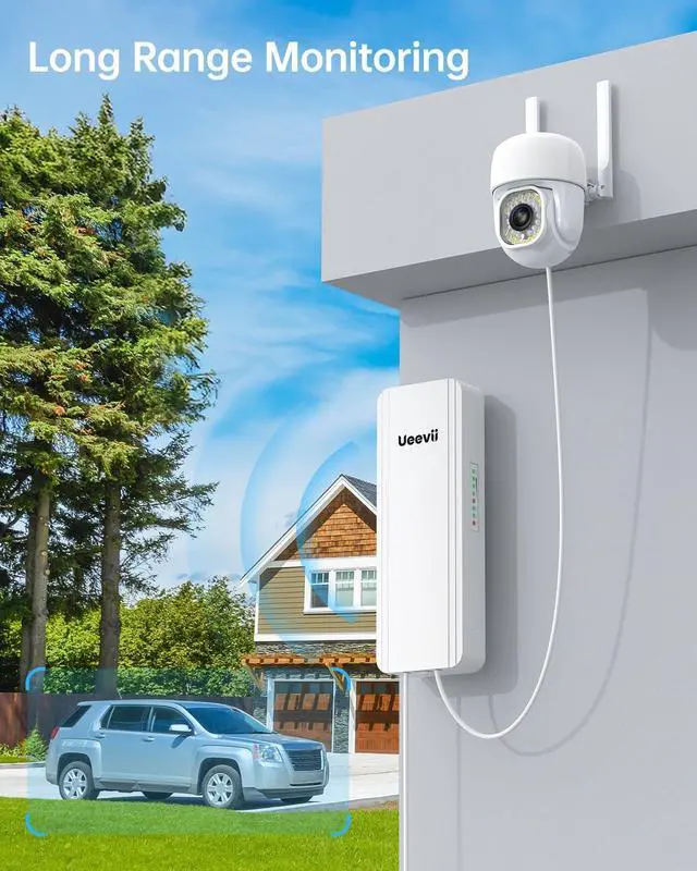 Alt view image 5 of 7 - UeeVii Wireless Bridge Point to Point Outdoor, WR3000K WiFi Router Kit with 2-Pack WiFi Bridge Bracket Mount