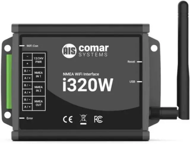 Main image of i320W Wi-Fi Interface: Bidirectional NMEA, Dual-Band, 3 Wi-Fi Connections