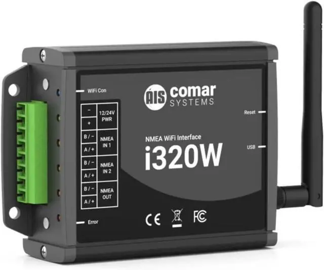 Alt view image 2 of 4 - i320W Wi-Fi Interface: Bidirectional NMEA, Dual-Band, 3 Wi-Fi Connections
