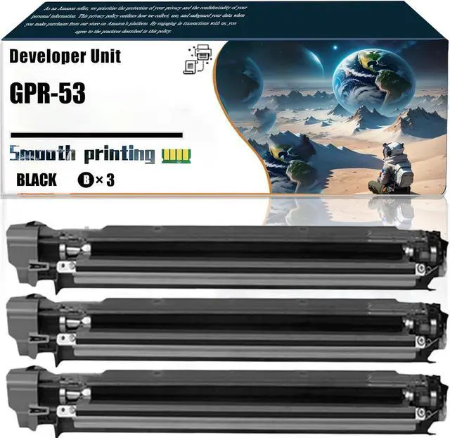 Main image of Replacement Parts Developer Unit GPR-53 Compatible with Canon ImageRUNNER Advance C3325i C3330i C3525i C3530i DX C3720i C3725i C3730i Printers, Contains Chip and Clear Printing (3 Pack Black)