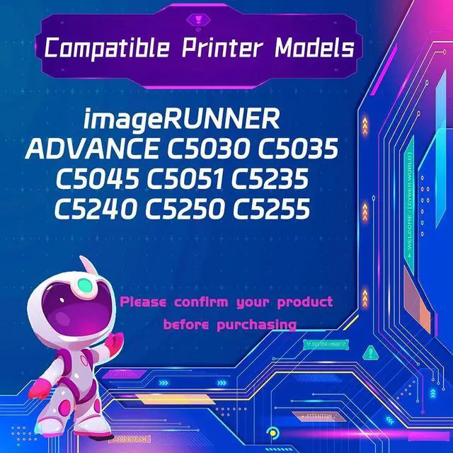 Alt view image 2 of 7 - GPR-30 Developer Unit is Compatible for Canon imageRUNNER Advance C5030 C5035 C5045 C5051 C5235 C5240 C5250 Printers (4-Pack BK/C/M/Y)