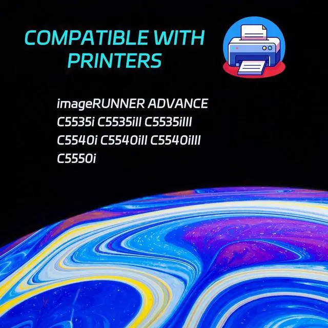 Alt view image 2 of 7 - High Yield GPR-55 Developer Unit Compatible for Canon imageRUNNER Advance C5535i C5535iII C5535iIII C5540i C5540iII C5540iIII C5550i Printers, Print Clearly (1 Pack Yellow)
