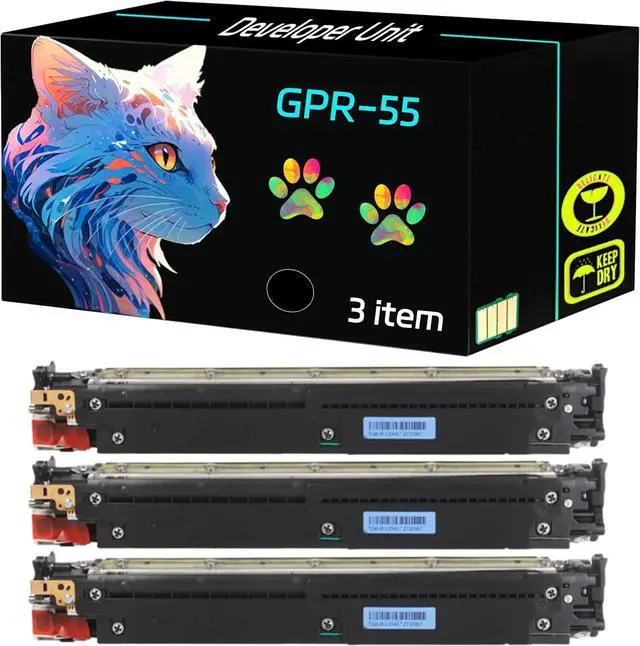 Main image of High Yield GPR-55 Developer Unit Compatible for Canon imageRUNNER Advance C5550iIII C5560i C5560iII C5560iIII DX6000i DXC5735i DXC5740i DXC5750i DXC5760i Printers, Print Clearly (3 Pack Black)
