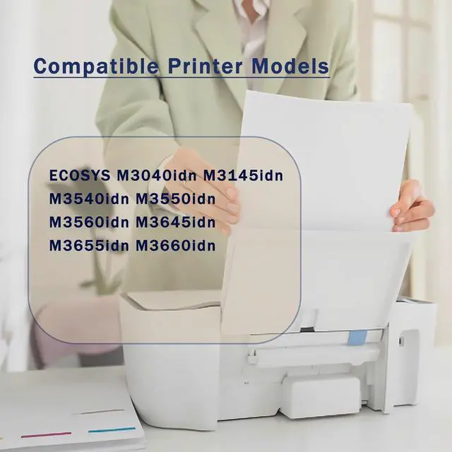 Alt view image 2 of 7 - FS-4100DN Developer Unit Compatible for Kyocera ECOSYS M3040idn M3145idn M3540idn M3550idn M3560idn M3645idn M3655idn M3660idn Printers, Print Up to 150000 Pages, Bright Colors (1 Pack Black)