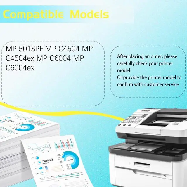 Alt view image 2 of 7 - MP C6004 Developer Unit Compatible for Ricoh MP 501SPF MP C4504 MP C4504ex MP C6004 MP C6004ex Printers, High Production Replacement (1 Pack Magenta)
