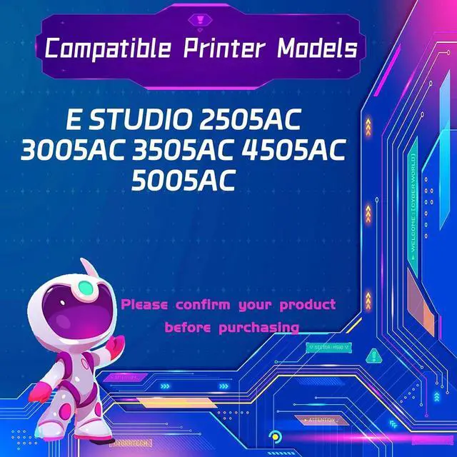 Alt view image 2 of 6 - T-FC505 Developer Unit is Compatible for Toshiba E Studio 2505AC 3005AC 3505AC 4505AC 5005AC Printers, High Yield 60000 Pages, with Chip for Long-Lasting Durability (1 Pack Black)