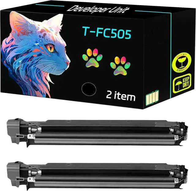 Main image of High Yield T-FC505 Developer Unit Compatible for Toshiba E Studio 2505AC 3005AC 3505AC 4505AC 5005AC Printers, Print Clearly (2 Pack Black)