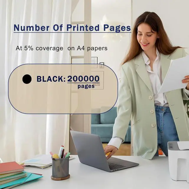 Alt view image 3 of 7 - DV612 Developer Unit Compatible for Konica Minolta bizhub 552 652 C452 C552 C552DS C652 C652DS Printers, Print Up to 200000 Pages, Bright Colors (2-Pack Black)