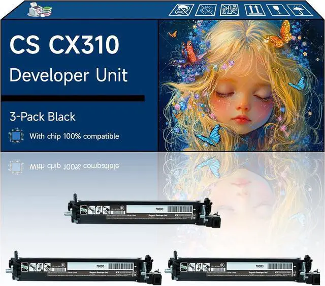 Main image of CS CX310 Developer Unit Compatible with Lexmark CS310dn CS310n CS317dn CS410dtn CS410n CS417dn CS510de CS510dte CS517de CX310dn CX310n CX317dn CX410de CX410dte CX410e Printers (3 Pack Black)
