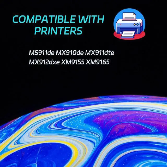 Alt view image 2 of 7 - High Yield 40X9936 Developer Unit Compatible for Lexmark MS911de MX910de MX911dte MX912dxe XM9155 XM9165 Printers, Print Clearly (3 Pack Black)