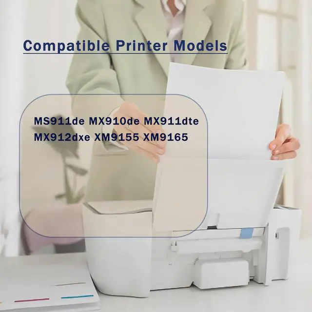 Alt view image 2 of 7 - 40X9936 Developer Unit Compatible for Lexmark MS911de MX910de MX911dte MX912dxe XM9155 XM9165 Printers, Print Up to 50000 Pages, Bright Colors (3 Pack Black)