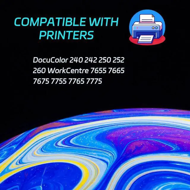 Alt view image 2 of 6 - High Yield DC250 Developer Unit Compatible for Xerox DocuColor 240 242 250 252 260 WorkCentre 7655 7665 7675 7755 7765 7775 Printers, Print Clearly (1 Pack Cyan)