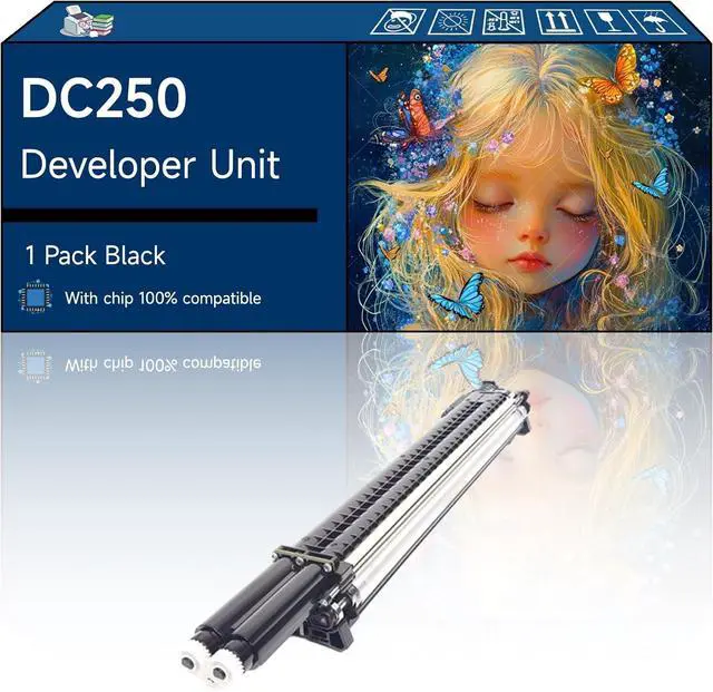 Main image of DC250 Developer Unit Compatible with Xerox DocuColor 240 242 250 252 260 WorkCentre 7655 7665 7675 7755 7765 Printers (1 Pack Black)