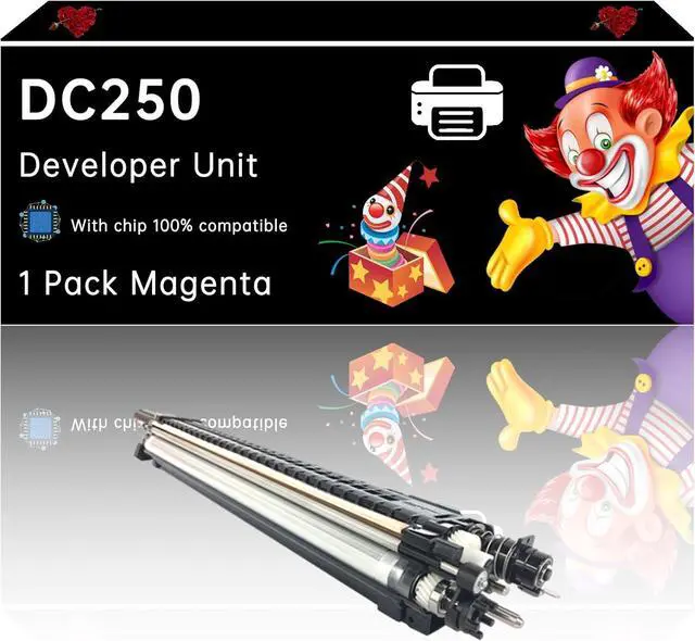 Main image of DC250 Developer Unit Compatible with Xerox DocuColor 240 242 250 252 260 WorkCentre 7655 7665 7675 7755 7765 7775 Printers, Enhanced Durability, Ideal for High-Volume Printing (1 Pack Magenta)