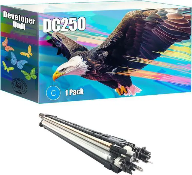Main image of DC250 Developer Unit Compatible for Xerox DocuColor 240 242 250 252 260 WorkCentre 7655 7665 7675 7755 7765 7775 Printers, High Yield 90000 Pages, Bright Colors Clear Printing (1 Pack Cyan)