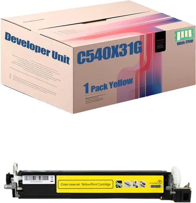 Main image of C540X31G C540X32G C540X33G C540X34G Developer Unit Compatible for Lexmark C540N C543DN C544DN C544DTN C544DW C544N X543DN X544DN X544DTN X544DW X544N X546DTN Printers (Yellow)