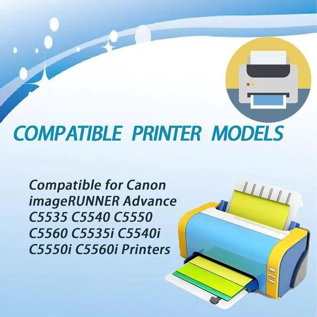 Alt view image 2 of 7 - NPG-71 Developer Unit Compatible for Canon imageRUNNER Advance C5535 C5540 C5550 C5560 C5535i C5540i C5550i C5560i Printers, Includes Chip, High Yield 300000 Pages (Cyan)