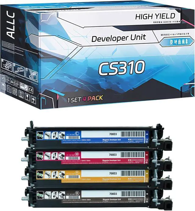 Main image of Compatible for Lexmark CS310 Developer Unit Work for Lexmark CX310dn CX310n CX317dn CX410de CX410dte CX410e CX417de CX510de CX510dhe Printer, with Chip, High Yield 20000 Pages (Multicolor)