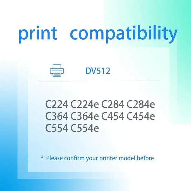 Alt view image 2 of 7 - Compatible Developer Unit Replacement for Konica Minolta DV512 Suit with C224 C224e C284 C284e C364 C364e C454 C454e C554 C554e Printer Black