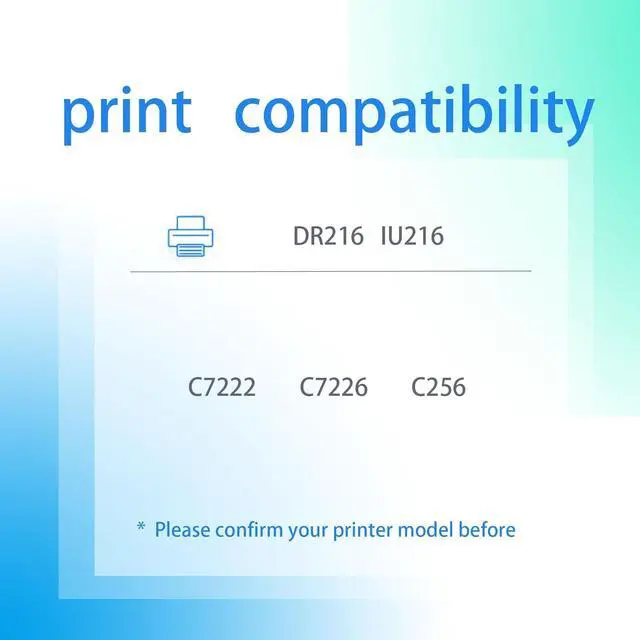 Alt view image 2 of 7 - Compatible Drum Unit Replacement for Konica Minolta DR-216 DR-216K IU-216 DR216 IU216 IU216C IU216M IU216Y Suit with C7222 C7226 C256 Printer Black Developer Unit