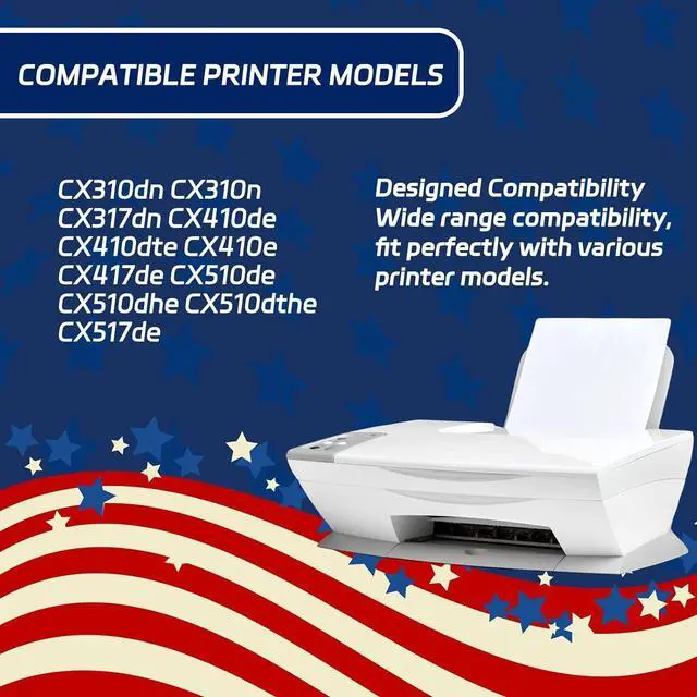 Alt view image 2 of 7 - Compatible for Lexmark CS310 Developer Unit Work for Lexmark CX310dn CX310n CX317dn CX410de CX410dte CX410e CX417de CX510de CX510dhe Printers, with Chip, High Yield 20000 Pages (Cyan)