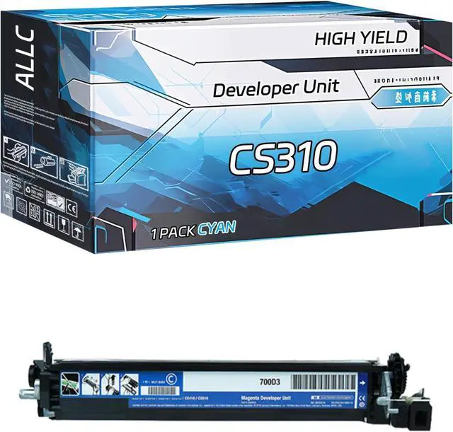Main image of Compatible for Lexmark CS310 Developer Unit Work for Lexmark CX310dn CX310n CX317dn CX410de CX410dte CX410e CX417de CX510de CX510dhe Printers, with Chip, High Yield 20000 Pages (Cyan)