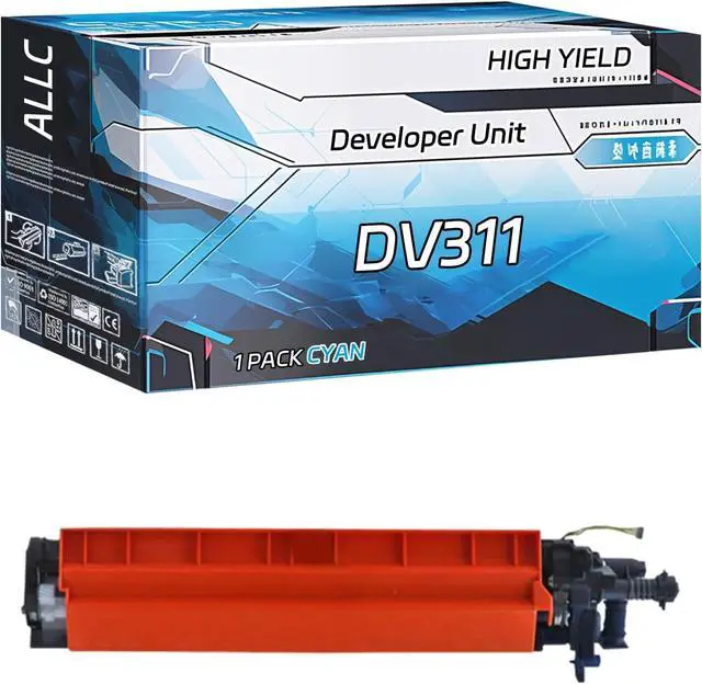 Main image of Compatible for Konica Minolta DV311 Developer Unit Work for Konica Minolta bizhub C220 C280 C360 Printers, with Chip, High Yield 110000 Pages, Clear Printing (Cyan)