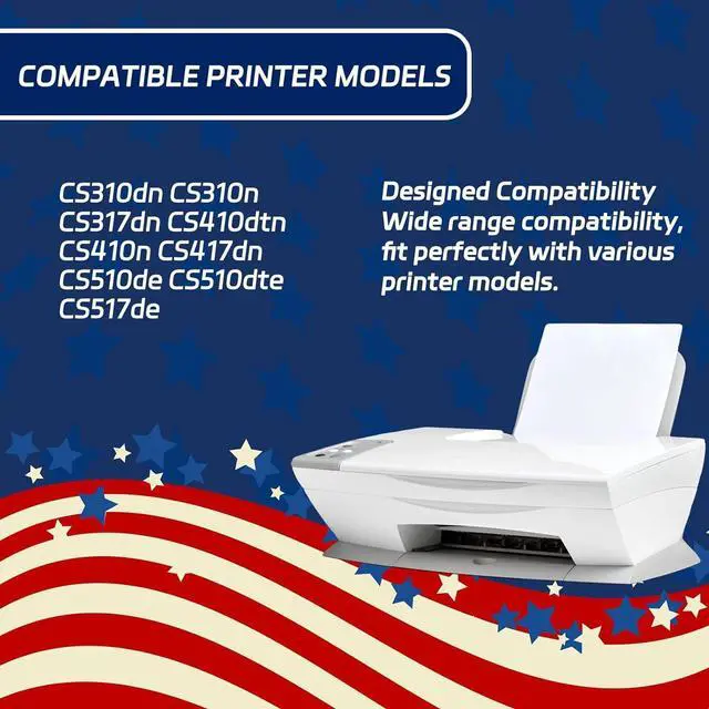 Alt view image 2 of 7 - Compatible for Lexmark CS310 Developer Unit Work for Lexmark CS310dn CS310n CS317dn CS410dtn CS410n CS417dn CS510de CS510dte CS517de Printers, with Chip, High Yield 20000 Pages (Black)