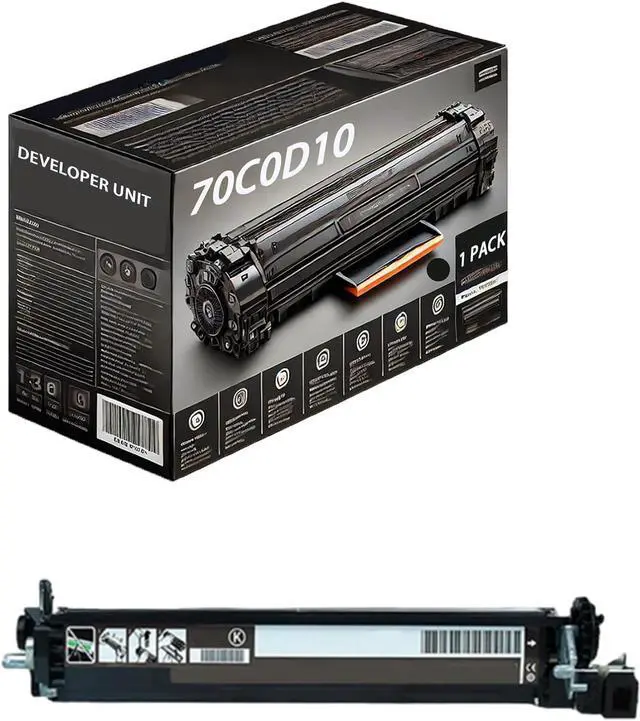 Main image of 70C0D10 70C0D20 70C0D30 70C0D40 Developer Unit Compatible for Lexmark CS510de CS510dte CS517de CX510de CX510dhe CX510dthe CX517de Printers, Includes Chip, High Yield 30000 Pages (Black)