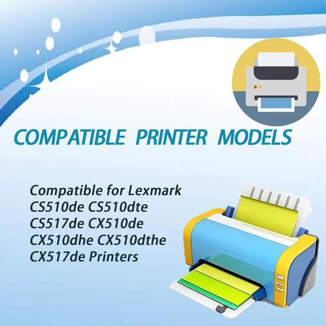 Alt view image 2 of 7 - 70C0D10 70C0D20 70C0D30 70C0D40 Developer Unit Compatible for Lexmark CS510de CS510dte CS517de CX510de CX510dhe CX510dthe CX517de Printers, Includes Chip, High Yield 30000 Pages (Black)